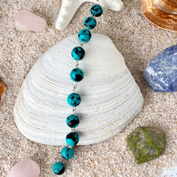 💙Blue Turquoise Beaded Bracelet - Picture 5 of 6